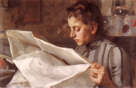 Anders Zorn Emma Zorn lasande